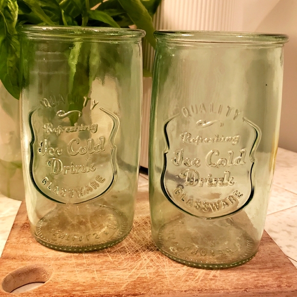 Home Essentials Ice Cold Mason Jar Cups Set of 2 - Picture 1 of 5